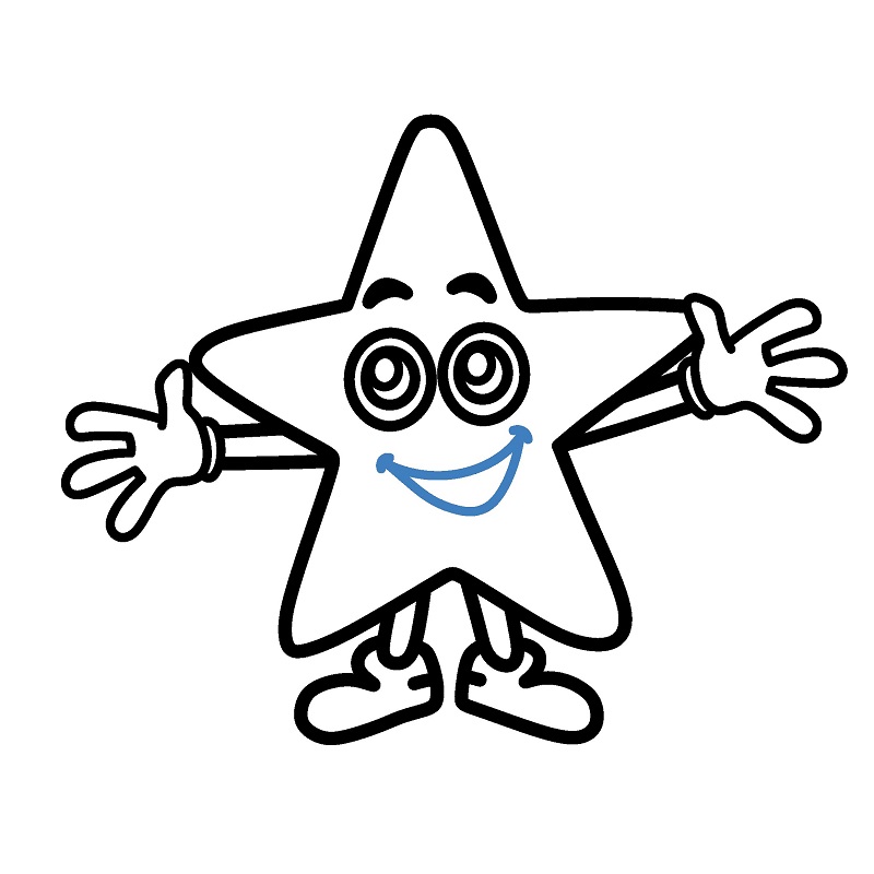 Hướng dẫn vẽ một ngôi sao hoạt hình đáng yêu. - Bước 8