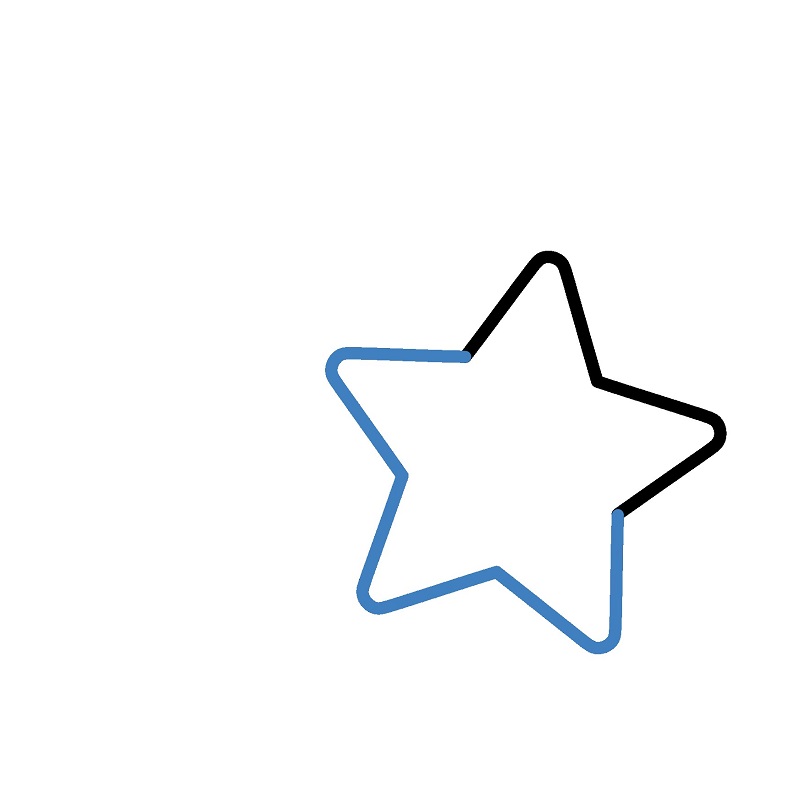 Hướng dẫn vẽ một ngôi sao đang bay. - Bước 2