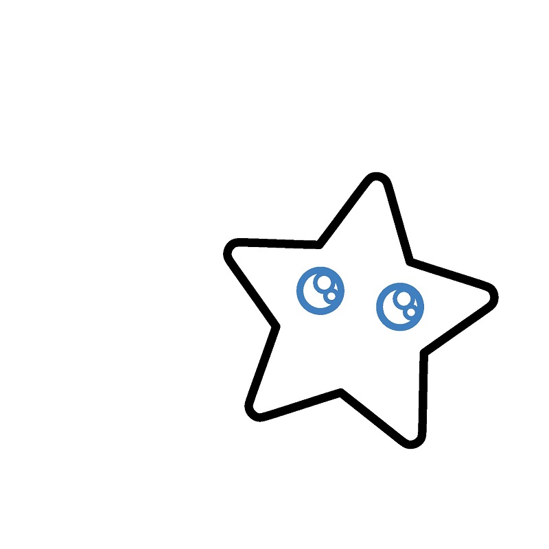 Hướng dẫn vẽ một ngôi sao đang bay. - Bước 3