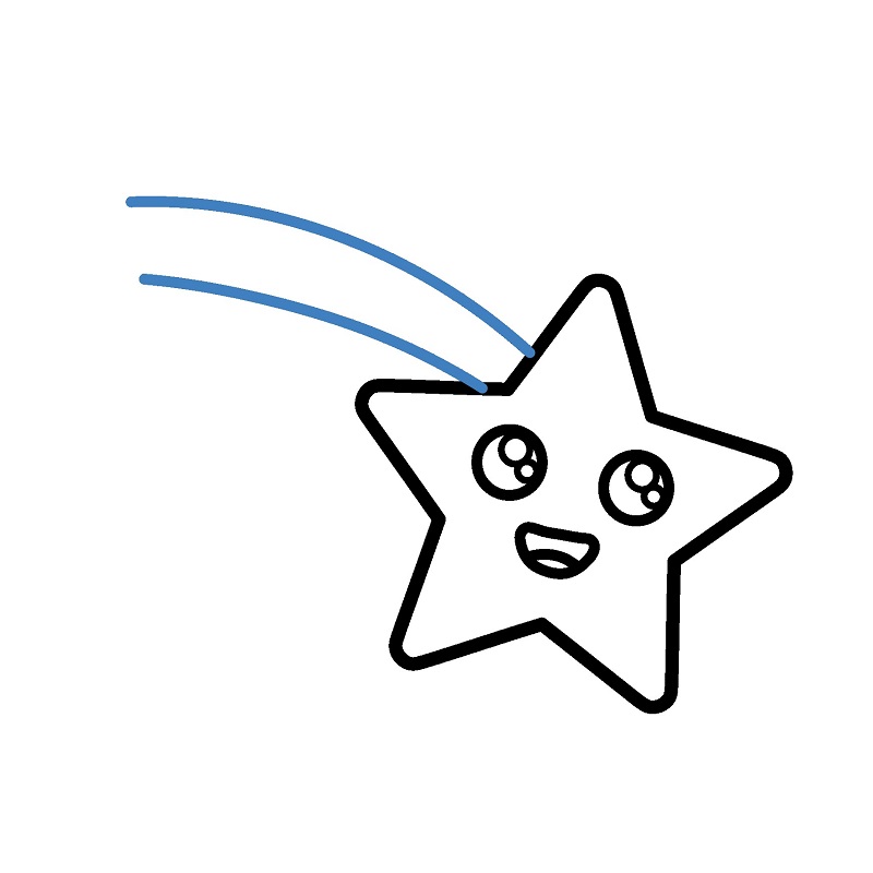 Hướng dẫn vẽ một ngôi sao đang bay. - Bước 5