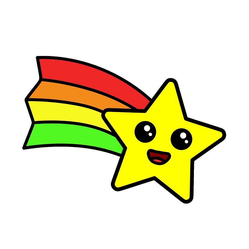 Hướng dẫn vẽ một ngôi sao đang bay.