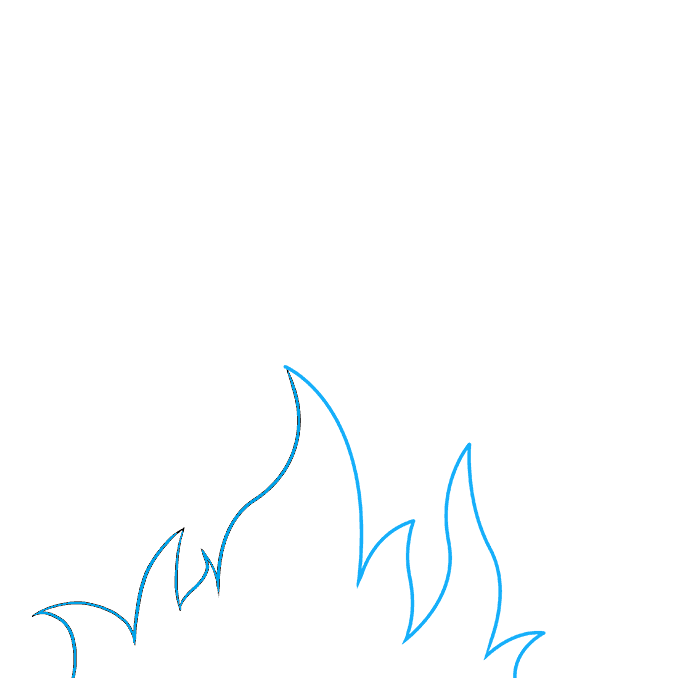 Hướng dẫn cách vẽ ngọn lửa thật đẹp và đơn giản cho bé - Bước 1