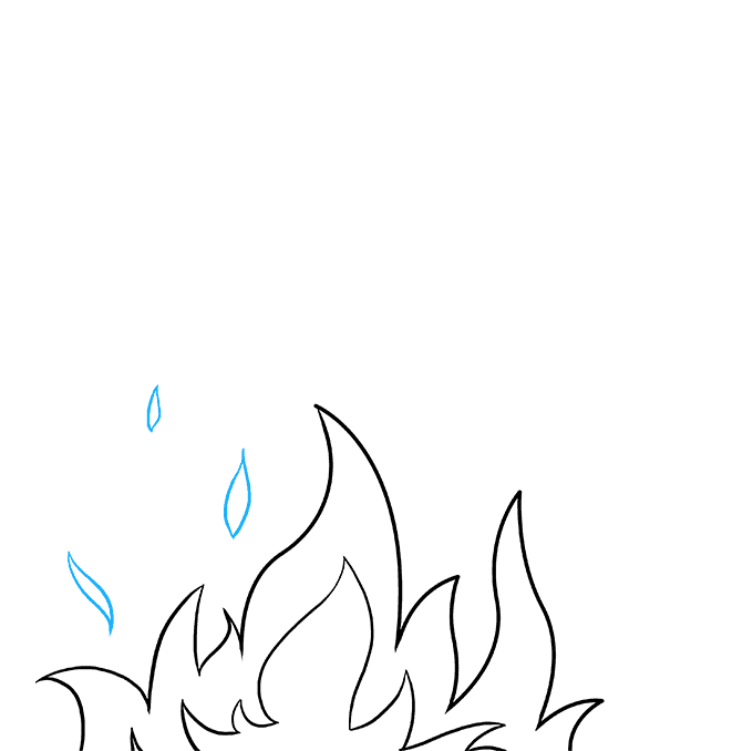 Hướng dẫn cách vẽ ngọn lửa thật đẹp và đơn giản cho bé - Bước 2