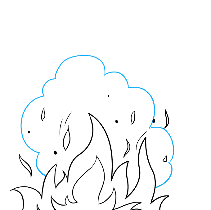 Hướng dẫn cách vẽ ngọn lửa thật đẹp và đơn giản cho bé - Bước 3