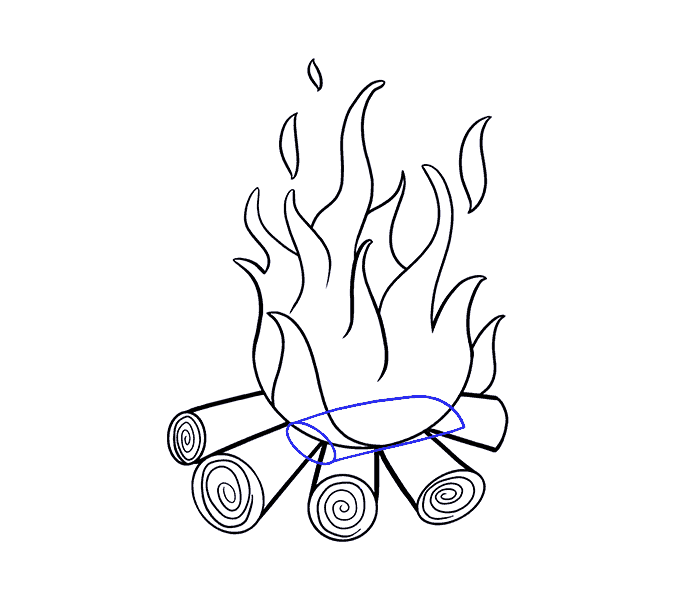 Hướng dẫn cách vẽ ngọn lửa chi tiết từng bước cho bé - Bước 3