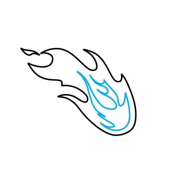 Hướng dẫn vẽ ngọn lửa - Bước 2