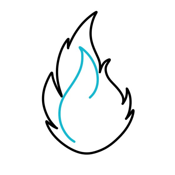 Hướng dẫn vẽ ngọn lửa cơ bản - Bước 2