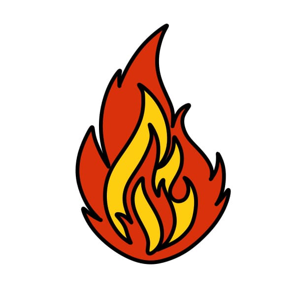 Hướng dẫn vẽ ngọn lửa cơ bản - Bước 3