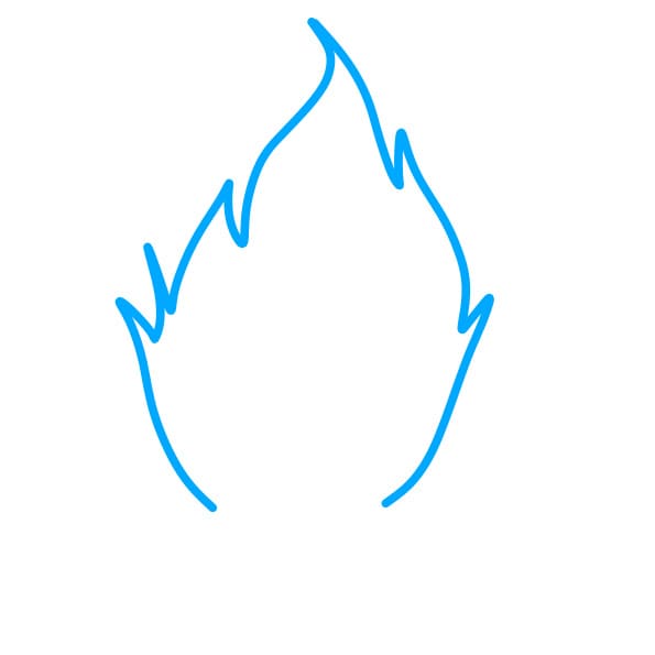 Hướng dẫn vẽ ngon lửa đẹp - Bước 1