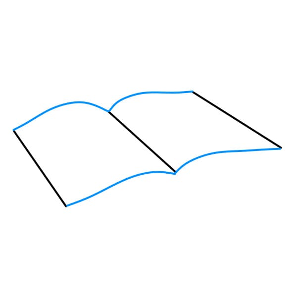 Hướng dẫn vẽ quyển sách đơn giản - Bước 2