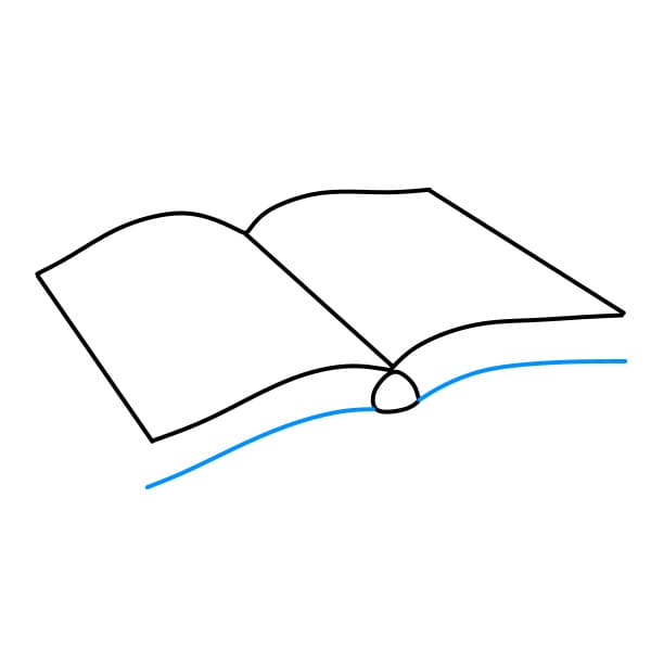 Hướng dẫn vẽ quyển sách đơn giản - Bước 4