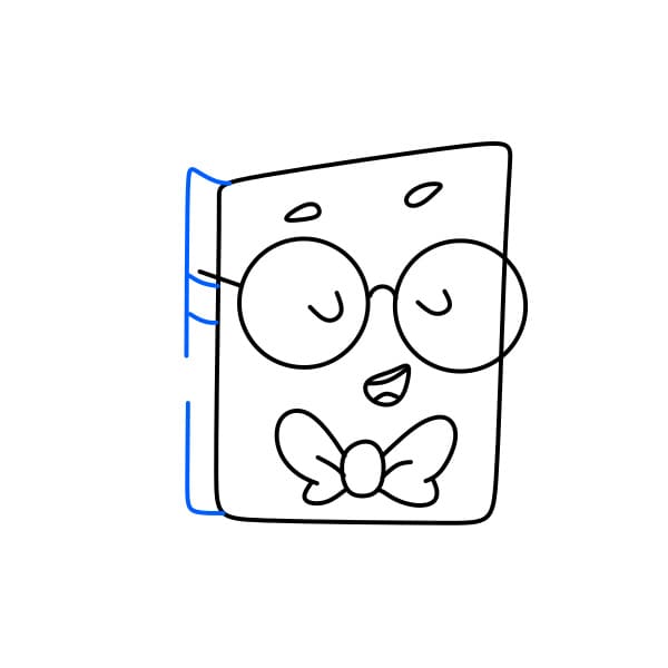 Hướng dẫn vẽ quyển sách biết nói - Bước 6