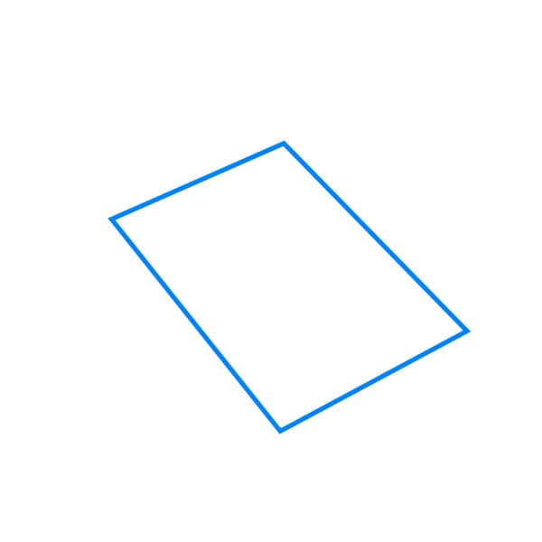 Hướng dẫn vẽ quyển sách đơn giản - Bước 1