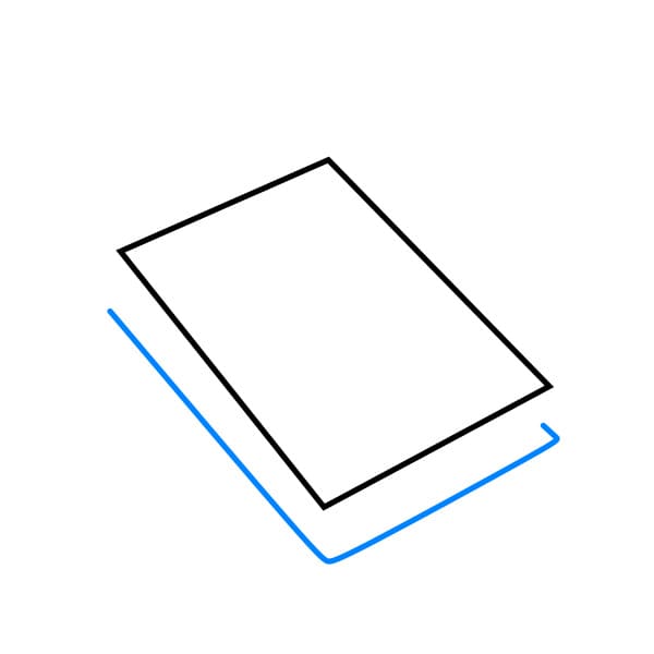 Hướng dẫn vẽ quyển sách đơn giản - Bước 2