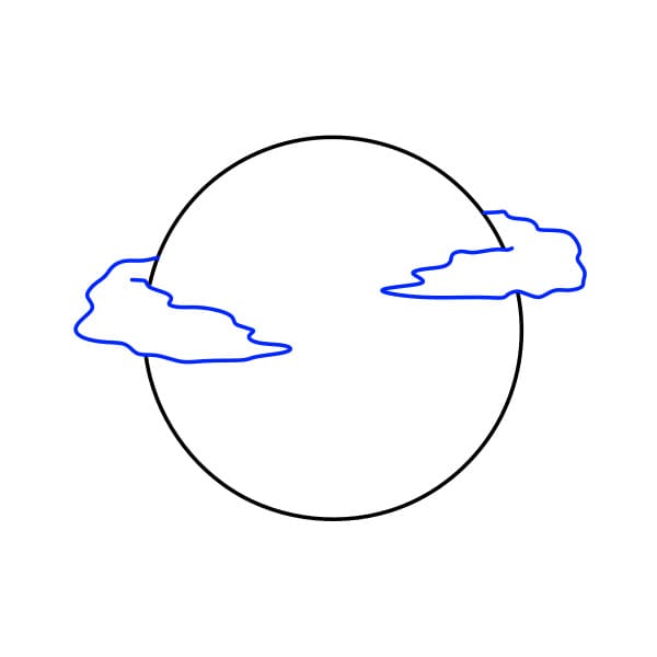 Hướng dẫn vẽ trái đất xinh đẹp - Bước 2