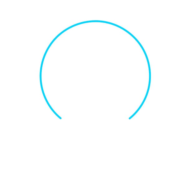 Hướng dẫn vẽ trái đất bị tan chảy - Bước 1