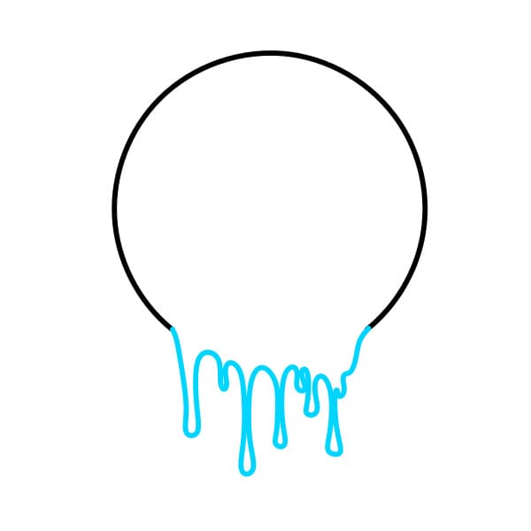 Hướng dẫn vẽ trái đất bị tan chảy - Bước 2