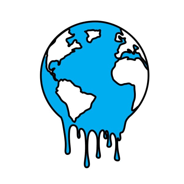 Hướng dẫn vẽ trái đất bị tan chảy - Bước 4