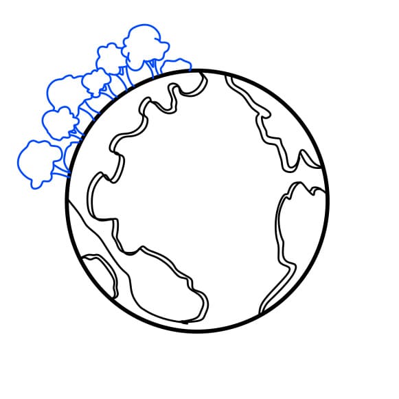 Hướng dẫn vẽ hệ sinh thái trên trái đất - Bước 3