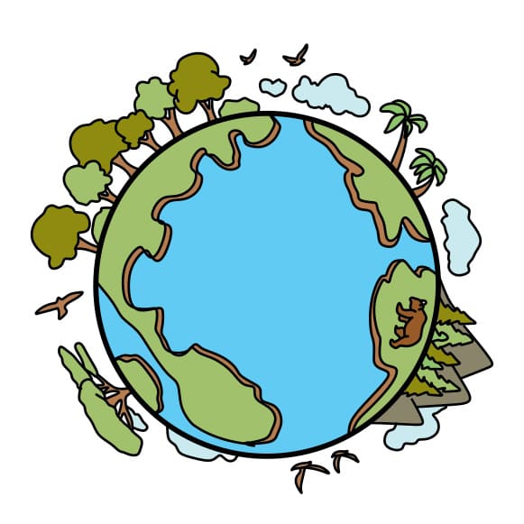 Hướng dẫn vẽ hệ sinh thái trên trái đất