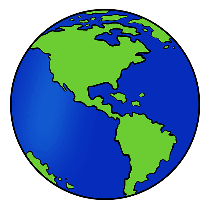 Cách vẽ Trái đất