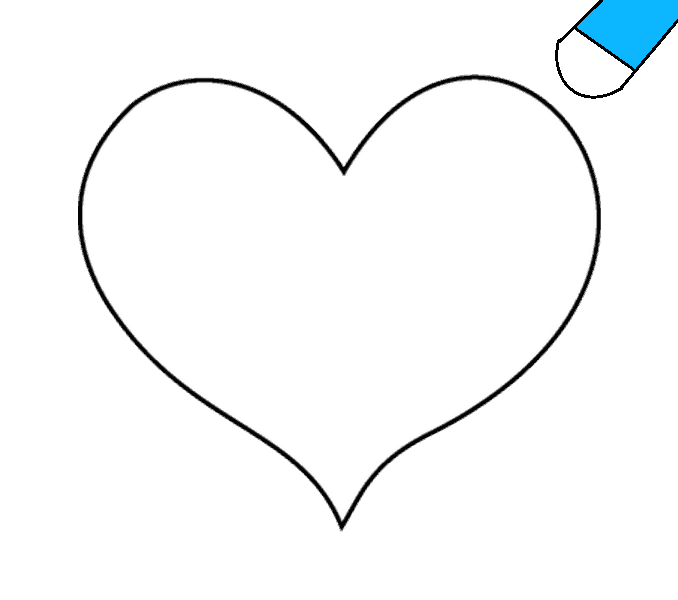Hướng dẫn cách vẽ trái tim siêu đơn giản và thật đẹp cho bé - Bước 5