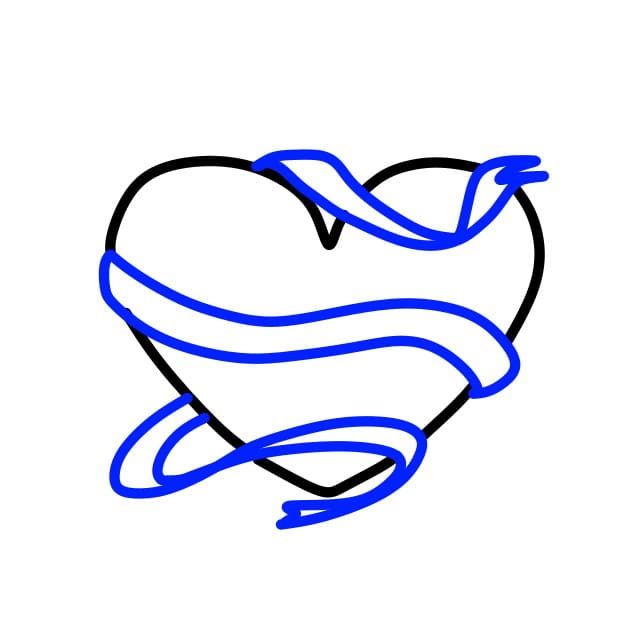 Hướng dẫn vẽ trái tim nghệ thuật - Bước 2