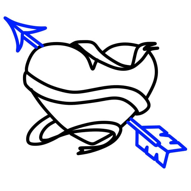 Hướng dẫn vẽ trái tim nghệ thuật - Bước 3