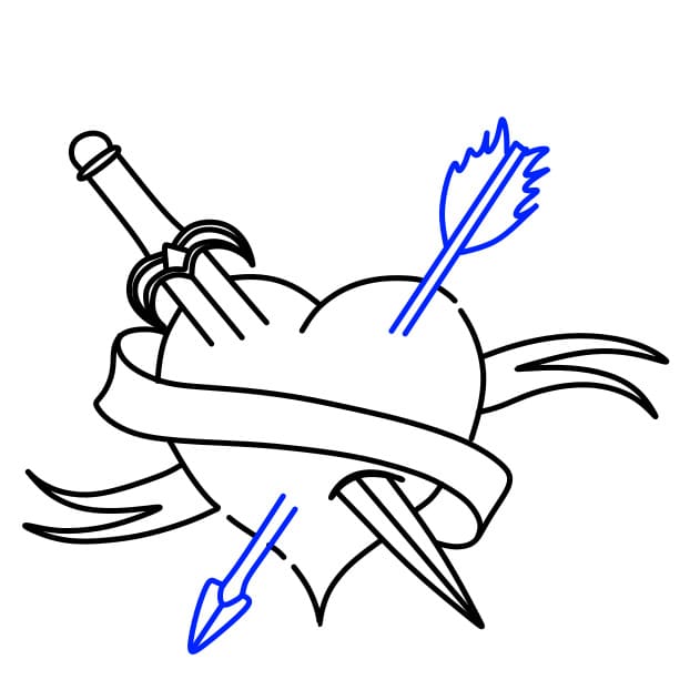 Hướng dẫn vẽ trái tim nghệ thuật - Bước 13