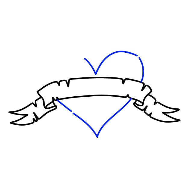 Hướng dẫn vẽ trái tim nghệ thuật - Bước 2