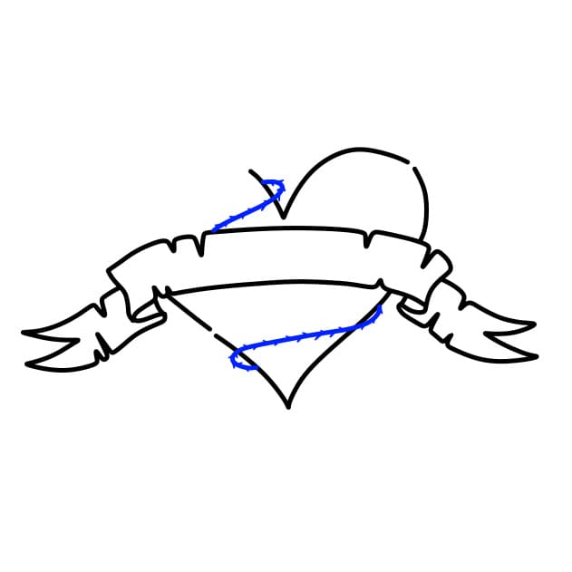 Hướng dẫn vẽ trái tim nghệ thuật - Bước 3