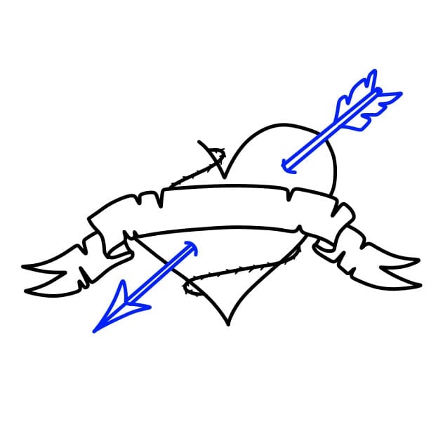 Hướng dẫn vẽ trái tim nghệ thuật - Bước 4