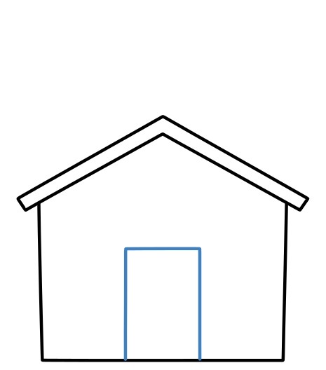 Hướng dẫn vẽ trường học đơn giản. - Bước 3