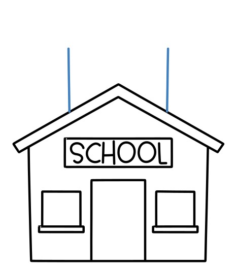 Hướng dẫn vẽ trường học đơn giản. - Bước 6