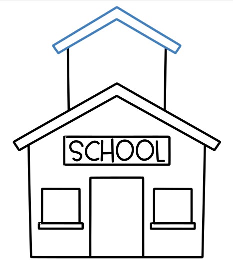 Hướng dẫn vẽ trường học đơn giản. - Bước 7