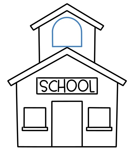 Hướng dẫn vẽ trường học đơn giản. - Bước 8