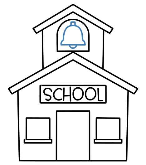 Hướng dẫn vẽ trường học đơn giản. - Bước 9