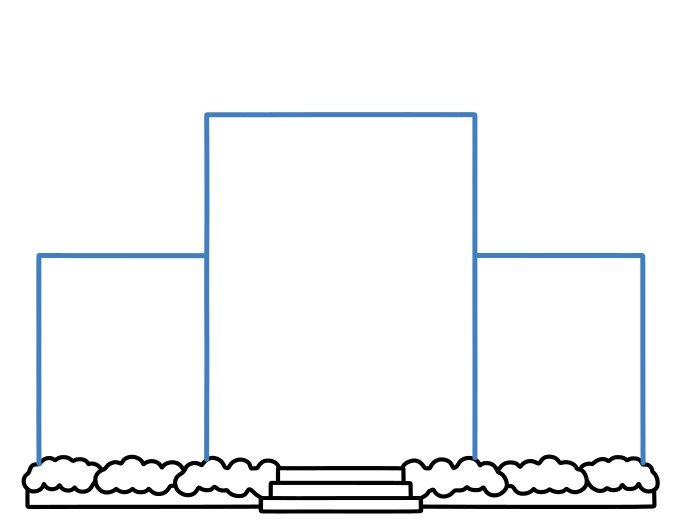 Hướng dẫn vẽ một trường học lớn. - Bước 3