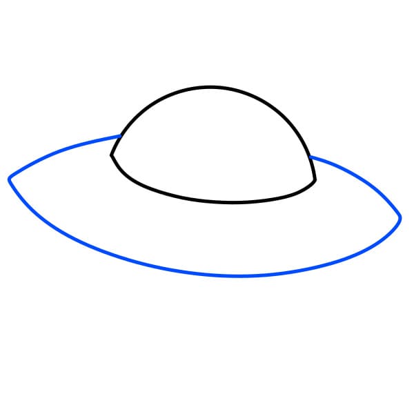 Hướng dẫn vẽ chiếc đĩa bay đơn giản - Bước 2