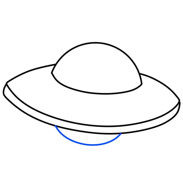 Hướng dẫn vẽ chiếc đĩa bay đơn giản - Bước 4
