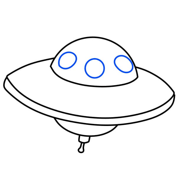 Hướng dẫn vẽ chiếc đĩa bay đơn giản - Bước 6