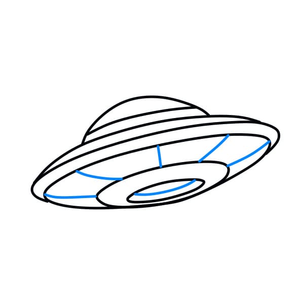 Hướng dẫn vẽ đĩa bay đơn giản - Bước 2