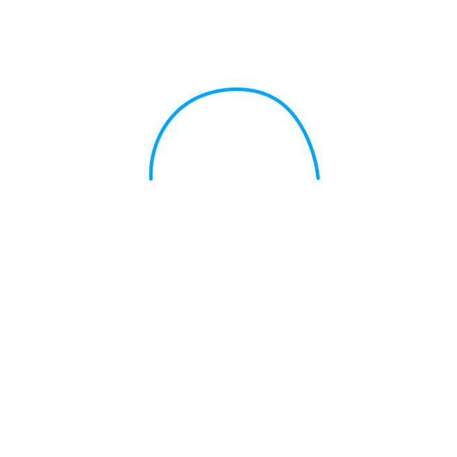 Hướng dẫn vẽ người ngoài hành tinh đang điều khiển đĩa bay - Bước 1