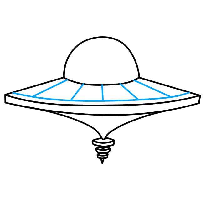 Hướng dẫn vẽ người ngoài hành tinh đang điều khiển đĩa bay - Bước 5