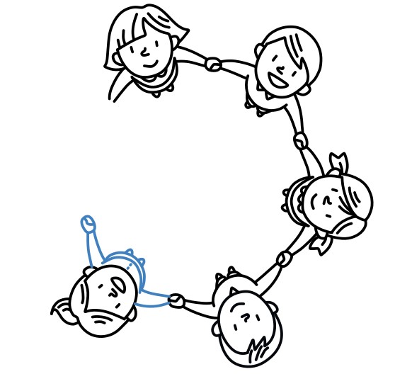 Hướng dẫn vẽ những người bạn nắm tay nhau - Bước 10