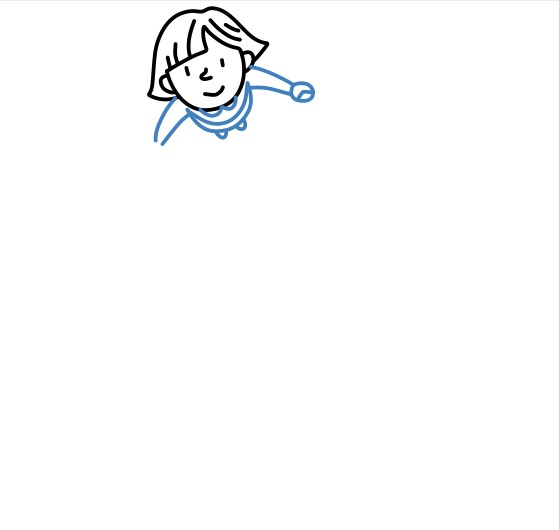 Hướng dẫn vẽ những người bạn nắm tay nhau - Bước 2