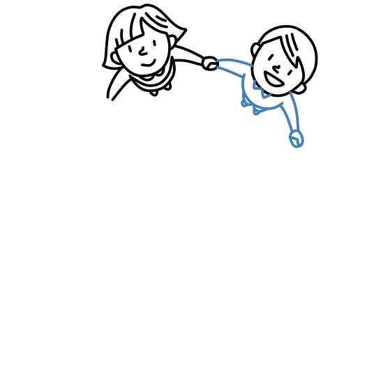 Hướng dẫn vẽ những người bạn nắm tay nhau - Bước 4