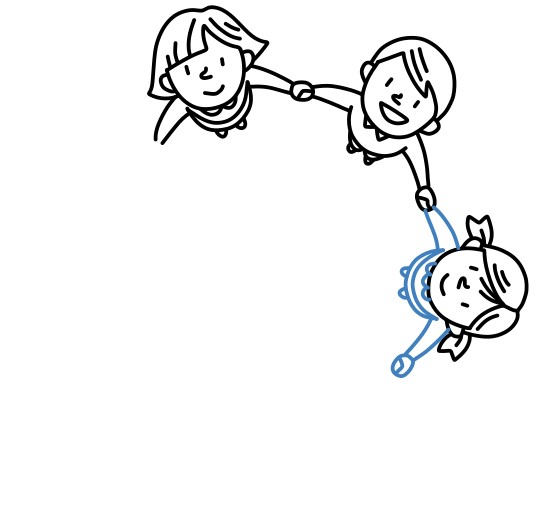 Hướng dẫn vẽ những người bạn nắm tay nhau - Bước 6