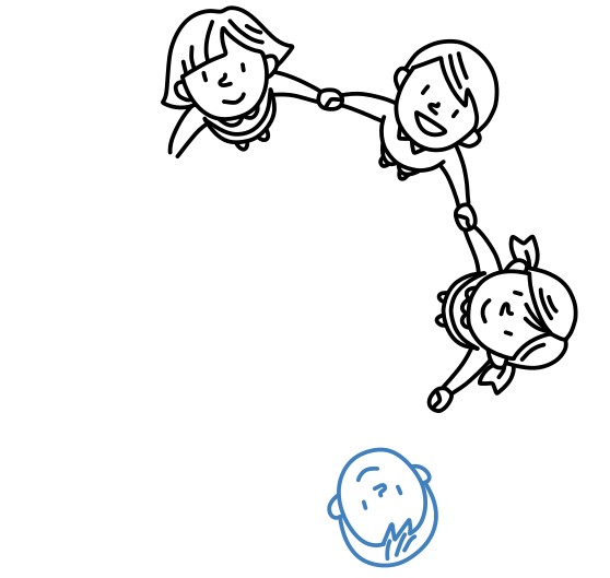 Hướng dẫn vẽ những người bạn nắm tay nhau - Bước 7