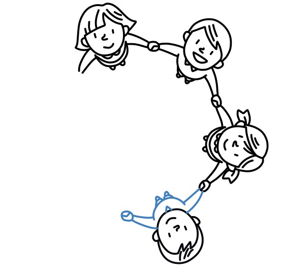 Hướng dẫn vẽ những người bạn nắm tay nhau - Bước 8